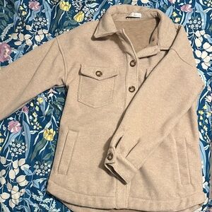 Beige Button-Up Jacket